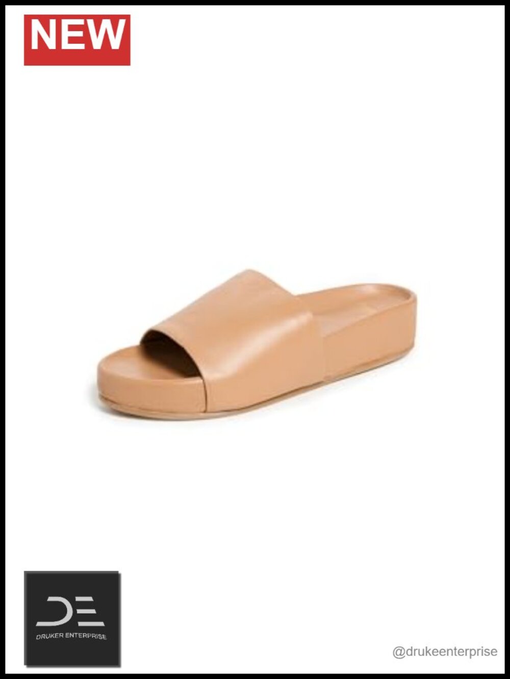 Women's Platform Slide Sandals with Ankle Strap - Low Heel Wedding Shoes